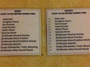 Screen Time Checklist